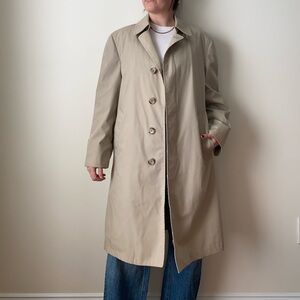 London Fog Vintage 90s Trench Coat Beige Rain Coat